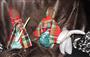 Plaid Cloth Creche (Nativity Scene) from Tanzania